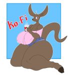  big_breasts breasts cup hi_res huge_breasts macropod mammal marsupial redmoon83 small_head tagme 