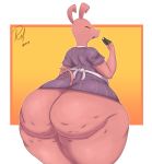  absurd_res big_butt breasts butt domestic_pig female hi_res huge_butt mammal overweight redmoon83 suid suina sus_(pig) wide_hips 