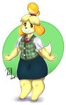  absurd_res animal_crossing canid canine canis clothing domestic_dog female hi_res isabelle_(animal_crossing) mammal nintendo redmoon83 short_stack video_games 