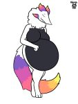 2019 alpha_channel animated anthro belly big_belly big_breasts big_butt breasts butt dae_(daebelly) daebelly dancing digital_media_(artwork) female fur hi_res huge_breasts huge_butt hyper hyper_belly hyper_pregnancy loop multicolored_fur nude pregnant simple_background smile solo thick_thighs transparent_background white_fur wide_hips 
