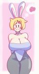  animal_humanoid animated big_breasts blonde_hair blush bouncing_breasts breasts bunny_costume cleavage clothed clothing costume easter female fishnet hair holidays honeyboyy humanoid lagomorph lagomorph_humanoid leporid_humanoid mammal rabbit_humanoid solo wide_hips 