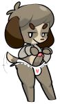  &lt;3 animal_crossing canid canine canis clothing digby_(animal_crossing) domestic_dog girly humanoid_penis looking_at_viewer male mammal nintendo panties penis robbonp simple_background solo tagme underwear video_games 