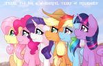  applejack_(mlp) blonde_hair blue_eyes earth_pony equid equine feathered_wings feathers feral fluttershy_(mlp) freckles friendship_is_magic green_eyes group hair hi_res horn horse mammal multicolored_hair my_little_pony pink_hair pinkie_pie_(mlp) pony purple_eyes purple_hair rainbow_dash_(mlp) rainbow_hair rarity_(mlp) ratofdrawn smile tears twilight_sparkle_(mlp) unicorn winged_unicorn wings 