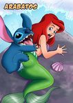  arabatos ariel crossover disney lilo_and_stitch stitch the_little_mermaid 