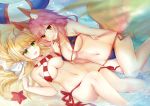  2girls bikini fate/grand_order fate_(series) saber_extra swimsuit tagme_(artist) tamamo_no_mae_(fate) 