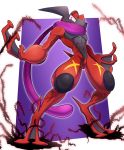  2019 absurd_res alternate_color digital_media_(artwork) evil_grin greninja hi_res kicktyan long_tongue male muscular nintendo pok&eacute;mon pok&eacute;mon_(species) purple_tongue red_body short_tail smile solo tongue video_games zetenga 