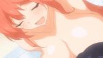  animated animated_gif blush breasts eyes_closed large_breasts red_hair seikatsu_shuukan shiny shiny_skin 