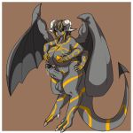  1:1 anime anthro arcane balls big_balls big_penis breasts cum digital_media_(artwork) gargoyle gem glowing hi_res horn intersex khiv leaking magic marshbreeze nude penis simple_background solo symbol wings 