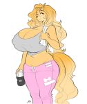  anthro big_breasts breasts canid canine canis cleavage clothed clothing domestic_dog female huge_breasts hunting_dog mabel_(cherrikissu) mammal nipple_outline saluki sighthound theycallhimcake 