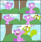  blush comic happy_tree_friends hi_res kippykat male masturbation nutty_(htf) penile penile_masturbation penis plant shrub toothy_(htf) 