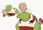  ambiguous_gender blush glimmadoratra human kyle_(she-ra) licking lizard male male/ambiguous mammal princesses_of_power reptile rogelio scalie tongue tongue_out 