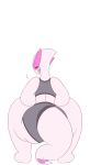  2018 ambiguous_gender animated anthro blush butt clothed clothing crouching exercise eyes_closed legendary_pok&eacute;mon lightningfire12 lugia nintendo pok&eacute;mon pok&eacute;mon_(species) rear_view solo thick_thighs video_games 