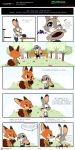  2019 absurd_res anthro canid canine clothed clothing comic disney english_text female fox fur hi_res judy_hopps lagomorph leporid male mammal nick_wilde ocerydia rabbit text zootopia 