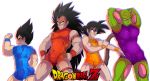  absurd_res alien anime_hair balls biceps black_hair blush bubble_butt bulge butt clothed clothing digital_media_(artwork) dragon_ball dragon_ball_z english_text enookie goku group hair hi_res humanoid long_hair male muscular muscular_male namekian not_furry pecs penis piccolo raditz saiyan text vegeta 