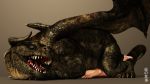  16:9 3d_(artwork) anal belly claws daz3d digital_media_(artwork) dragon dragonfood duo erection feral horn human interspecies male male/male mammal mister_pudgems overweight penis scalie sharp_teeth size_difference teeth western_dragon wings 