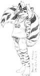  2007 anthro clothed clothing david_siegl felid female fur hair mammal mephitid pantherine shirt skunk solo tank_top tiger topwear young zig_zag 