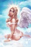  angel blue_eyes female hi_res humanoid not_furry prywinko solo wings 