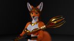  16:9 2019 3d_(artwork) 4k absurd_res blender_(disambiguation) canid canine digital_media_(artwork) female fire_princess fox fur hi_res mammal setup1337 solo staff 