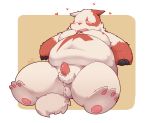  &lt;3 2016 anthro anus belly blush butt cum cum_on_butt hi_res lying male mammal moobs navel nintendo nipples one_eye_closed overweight overweight_male pok&eacute;mon pok&eacute;mon_(species) quanjiang solo video_games wink zangoose 