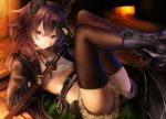  animal_ears bandages erect_nipples heels kekekejima nopan sarashi sword thighhighs underboob 