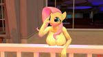  2019 3d_(artwork) anthro big_breasts breasts digital_media_(artwork) fluttershy_(mlp) friendship_is_magic fur hair hi_res my_little_pony nude source_filmmaker tuxedomobster_(artist) 