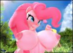  2019 3d_(artwork) anthro anthrofied areola big_breasts breasts bukkake cum digital_media_(artwork) female friendship_is_magic hi_res hooves-art mammal my_little_pony pinkie_pie_(mlp) 