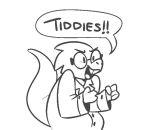  &gt;:d alphys black_and_white buckteeth excited eyewear female fist glasses lab_coat line_art lizard monochrome open_mouth pixylbyte reptile scalie solo speech_bubble teeth text undertale video_games yelling 