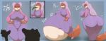  2019 5_fingers abdominal_bulge absurd_res anthro asaneman belly big_belly big_breasts big_butt biped blue_background blue_border blush border breast_expansion breasts butt butt_expansion canid canine clothed clothing death dialogue digestion digital_media_(artwork) disney english_text female fluffy fluffy_tail fox front_view fully_clothed fur group hand_on_stomach hands_on_hips hat headgear headwear hi_res huge_breasts hyper hyper_belly jewelry maid_marian mammal motion_lines navel necklace oral_vore orange_eyes orange_fur overweight overweight_female post_vore rear_view red_fur robin_hood_(disney) saliva simple_background sir_hiss soft_vore sound_effects stomach_noises story story_in_description text thick_thighs three-quarter_view voluptuous vore weight_gain wide_hips 