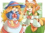  2girls black_eyes blonde_hair furry multiple_girls setouchi_kurage short_hair smile 