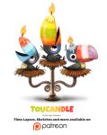  avian bird candle cryptid-creations group nest toucan 