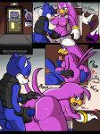  2019 absurd_res avian bird blush breasts butt comic facesitting fan_character hi_res hirundinid night sonic_(series) sonic_riders store swallow_(bird) taillove_(artist) wave_the_swallow 