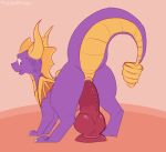  anal anal_masturbation anal_penetration animated anus bouncing butt dildo dragon feral knot male masturbation penetration penis pocketpaws riding sex sex_toy slit solo spyro spyro_the_dragon toy video_games 