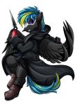  absurd_res biped boots clothed clothing crossover equid equine fan_character footwear hi_res horse joker_(persona) male mammal mask my_little_pony pony pridark smile solo video_games 