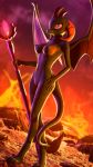  3d_(artwork) absurd_res anthro barely_visible_genitalia barely_visible_pussy breasts digital_media_(artwork) dragon female fire friendship_is_magic hi_res holding_object horn jacob_lhh3 looking_at_viewer my_little_pony navel nexgen nipples non-mammal_breasts princess_ember_(mlp) pussy scepter solo standing tail_spade wings 
