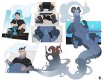 3_toes clothing dragon erection eyewear glasses growth hi_res hookah horn human_to_anthro legwear male nude paws scalie see-saw smoke smoking socks species_transformation toes torn_clothing transformation transformation_sequence weight_gain 