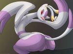  2019 absurd_res anus female fur hi_res kuroodod looking_at_viewer mienshao multicolored_fur nintendo pok&eacute;mon pok&eacute;mon_(species) purple_fur pussy red_eyes solo video_games white_fur yellow_fur 