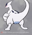  2019 blush dragon female feral legendary_pok&eacute;mon long_neck looking_at_viewer lugia nintendo pikajota pok&eacute;mon pok&eacute;mon_(species) solo video_games 