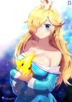  breast_hold chinchongcha cleavage dress rosalina super_smash_bros. 