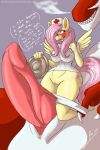  anthro blush breasts dialogue dragon duo equid equine erection female fluttershy_(mlp) friendship_is_magic larger_male male male/female mammal my_little_pony nurse penis pterippus pussy size_difference sweat thebigbadwolf01 wide_hips 