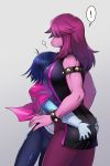  2019 anthro butt clothed clothing deltarune digital_media_(artwork) female grope hair human kris_(deltarune) male mammal reptile scalie simple_background susie_(deltarune) video_games yamame513 