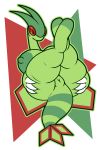  2019 absurd_res anthro anus areola big_areola big_breasts big_butt breasts butt butt_grab claws dragon eyelashes female flygon hand_on_butt hi_res huge_breasts huge_butt ikakins lying nintendo nipples no_iris on_back pok&eacute;mon pok&eacute;mon_(species) puffy_anus scalie solo thick_thighs video_games wings 