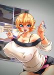  blonde_hair breasts highres huge_breasts igawa_sakura looking_at_viewer smile taimanin_(series) taimanin_asagi wrato 