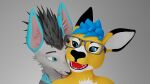  absurd_res anthro arsi_fluffpaw canid canine duo embrace eyewear fox glasses hi_res hug kane_herkel kane_the_roo kangaroo licking macropod male male/male mammal marsupial open_mouth tongue tongue_out 