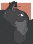  ambiguous_gender anthro anthrofied balls baloo cum disembodied_hand disney duo gendo_(artist) hi_res humanoid_penis jungle_book male male/ambiguous male_focus mammal nude overweight overweight_male pecs penis sitting solo_focus talespin tongue ursid 