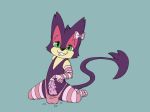  2014 balls clothing cum fan_character hi_res lingerie looking_at_viewer male nintendo oscar_the_purrloin penis pok&eacute;mon pok&eacute;mon_(species) purrloin smile solo video_games young 