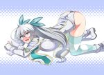  1girl ass breasts drifters glasses large_breasts long_hair olmine white_hair 