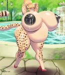  betsibi big_breasts breasts cheetah felid feline female hi_res huge_breasts hyper hyper_pregnancy lactating mammal mature_female plankboy pregnant solo thick_thighs wide_hips 