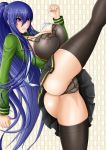  1girl akiyama_rinko ass breasts huge_breasts jojorgia leg_up taimanin_(series) taimanin_yukikaze 