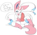  anthro areola balls blue_eyes bow_tie breasts butt dickgirl eeveelution english_text erection fur hi_res holding_penis intersex ivynathael_(artist) nintendo nipples one_eye_closed penis pink_areola pink_fur pink_nipples pok&eacute;mon pok&eacute;mon_(species) simple_background small_breasts solo speech_bubble spread_legs spreading sylveon text video_games white_background white_fur 