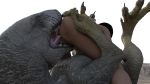  16:9 3d_(artwork) dakotaraptor daz digital_media_(artwork) dinosaur dromaeosaurid female hi_res lying paws pussy reptile saliva scalie sex studio theropod tongue 
